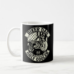 Herren Amerikanische Flagge Biker Vater Motorrad Kaffeetasse
