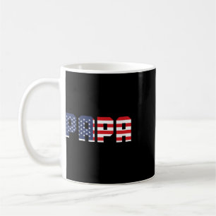 Herren Amerikanische Flagge Papa Männer 4. Juli Kaffeetasse