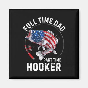 Herren Angeln Amerikanische Flagge Vintage Vollzei Magnet