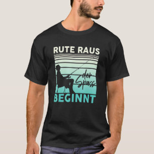 Herren Angelrute Der Spaß Beginnt Angeln Fischer T-Shirt