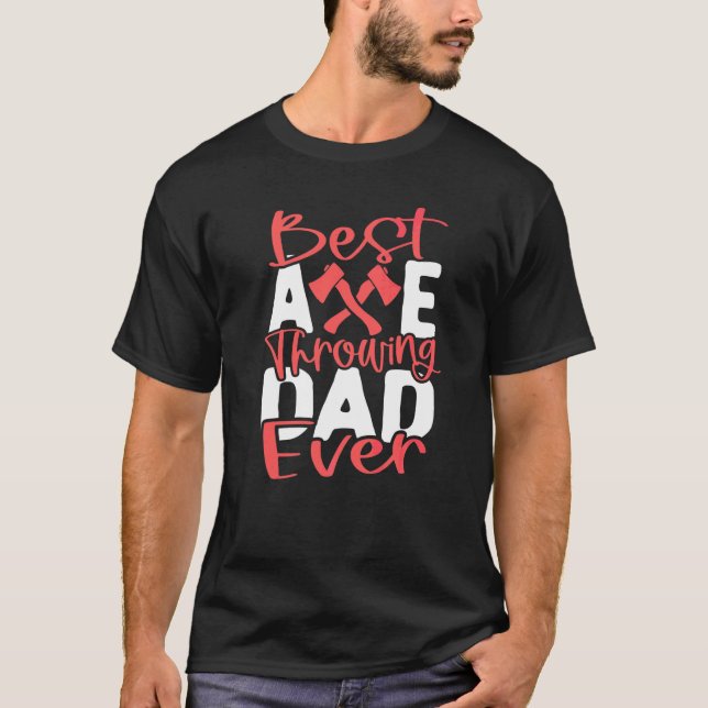 Herren Axtwerfen Vater Beilwerfer T-Shirt (Vorderseite)