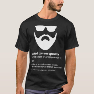 Herren bärtiger Kameramann Lustiger Bart Camerama T-Shirt