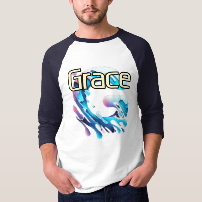 Herren Basic 3/4-Ärmel Raglan T-Shirt (Vorderseite)
