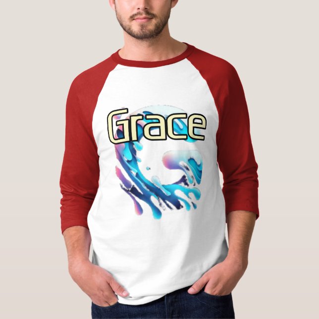 Herren Basic 3/4-Ärmel Raglan T-Shirt (Vorderseite)