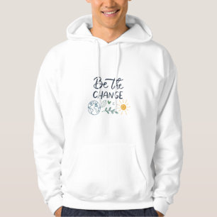 Herren Basic Eco-inspiriertes „Sei die Veränderung Hoodie