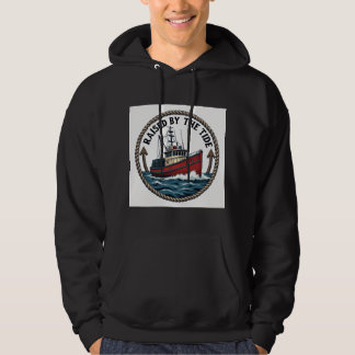 Herren Basic "Raised by the Tide" Grafik T-Shirt Hoodie