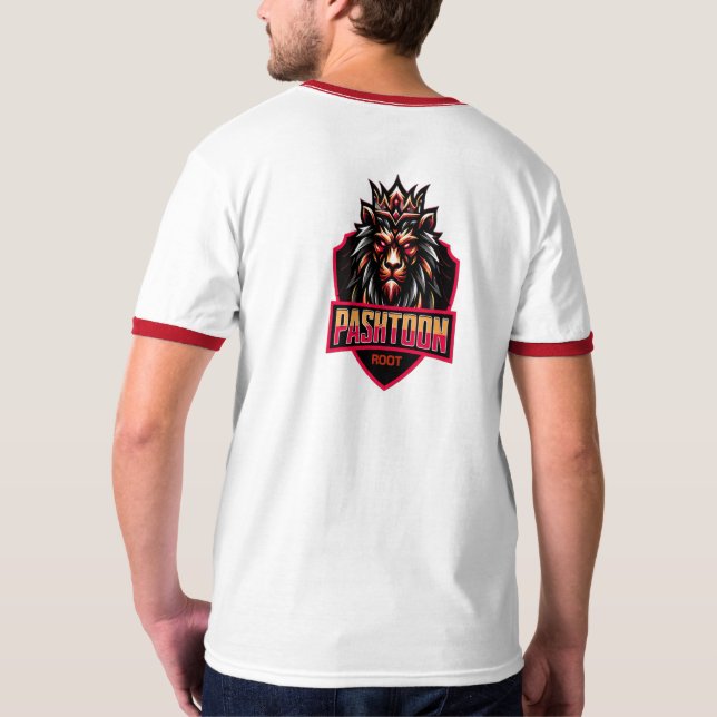 Herren Basic Ringer T-Shirt afghan (Rückseite)
