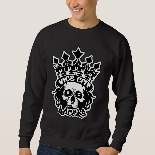 Herren Basic Sweatshirt mit King Skull Logo (Vorderseite)