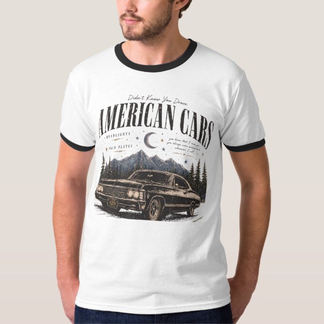 Herren Basic T-Shirt amiracn autos  (Vorderseite)