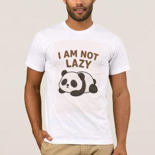 Herren Basic T-Shirt mit lustigem Panda-Zitat 