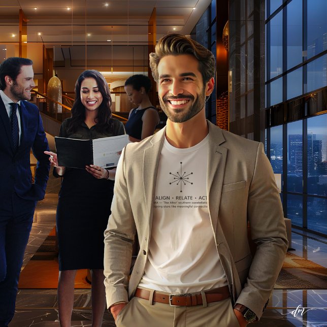 Herren Basic T-Shirt Tri-Blend Shirt (Luxury t-shirt with logo & tagline in executive lounge, networking & brand impact)