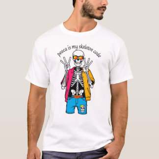 Herren Basic T-ShirtPastel-Skelett-T-Shirt | Fried T-Shirt