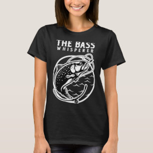 Herren Bass Whisper Angelrute Geschenk Leistung T-Shirt
