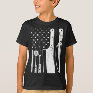Herren BBQ USA-Flagge patriotischer 4. Juli Meiste T-Shirt