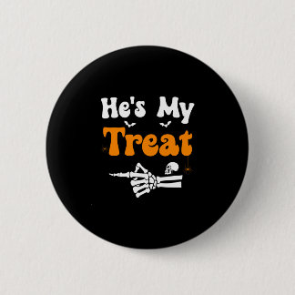 Herren behandeln Skelett-Paare passendes Halloween Button