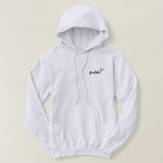 Herren bestickt Grateful Hoodie  (Design vorne)