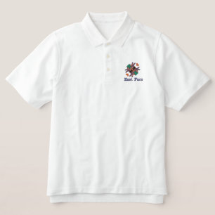 Herren besticktes Basic Polo-Shirt