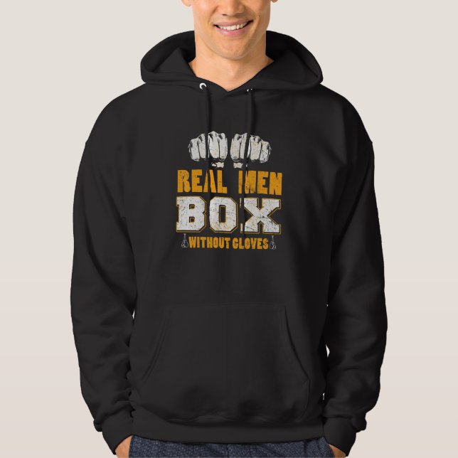 Herren Box ohne Gloves Bareknuckle Boxing Hoodie (Vorderseite)