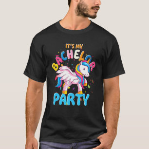 Herren Bräutigam Junggeselle Einhorn Hochzeit Jung T-Shirt