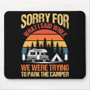Herren Camping Lagerfeuer Camp Leben Wald Camper Mousepad