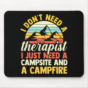 Herren Camping Lagerfeuer Camp Leben Wald Camper Mousepad