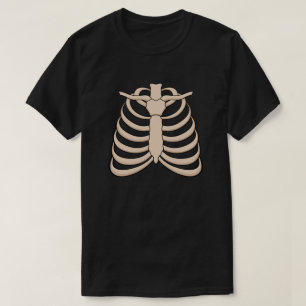 Herren Cartoon-Rippen-Halloween-T-Shirt T-Shirt
