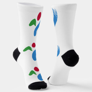Herren Crew Socken mit Flagge von Seoul, Südkorea