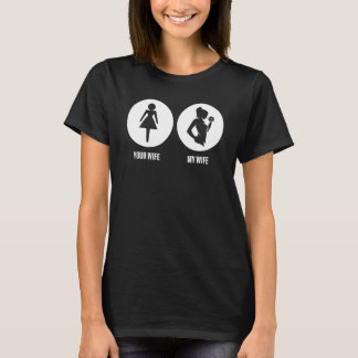 Herren Deine Frau Meine Frau Gewichtheben Bodybuil T-Shirt