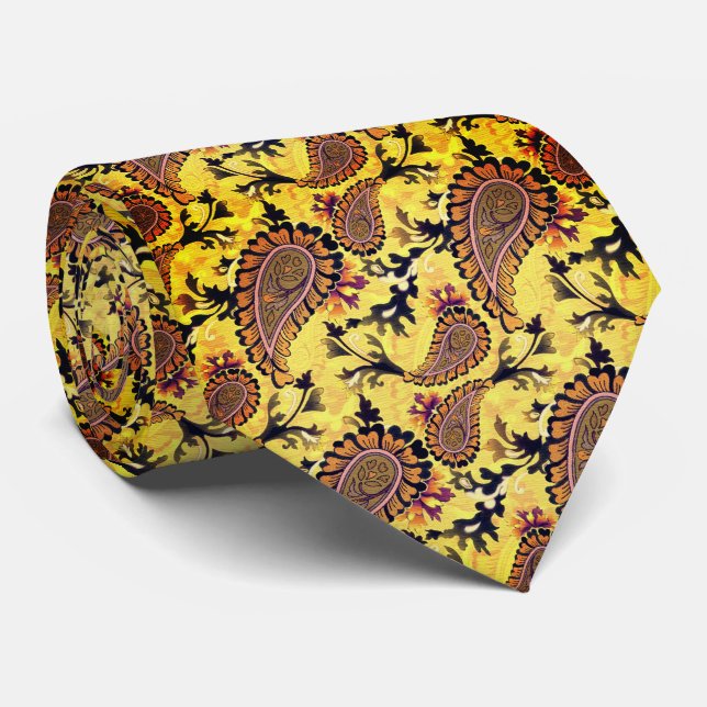 Herren der Sun Paisley Neck Tie Krawatte (Gerollt)