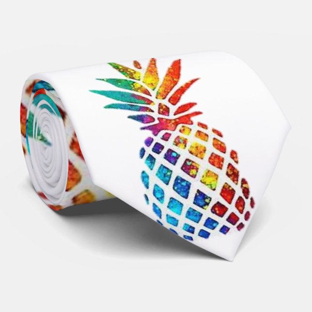 Herren Designer Krawatten Ananas (Gerollt)