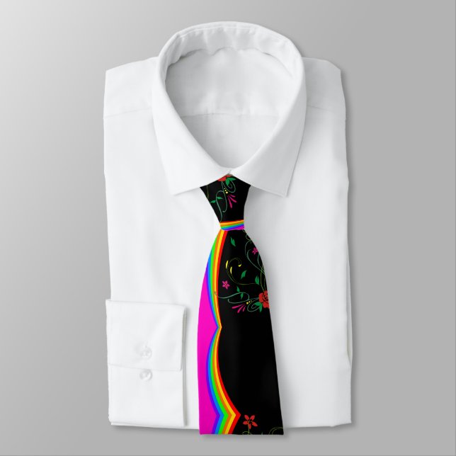 Herren Designer Krawatten Blumenmuster (Gebunden)