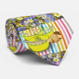 Herren Designer Krawatten Floral Streifen Seide