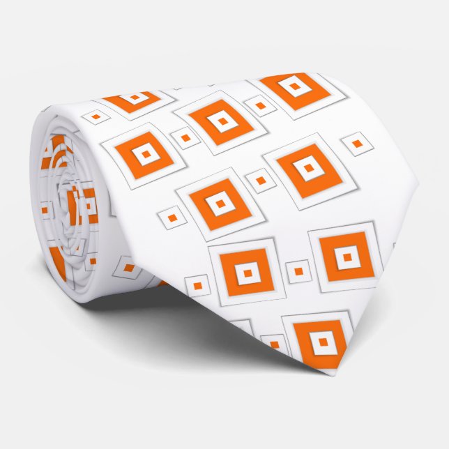 Herren Designer Krawatten Orange (Gerollt)