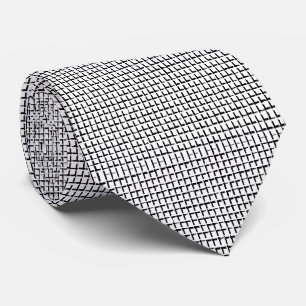 Herren Designer Krawatten Schwarz und Weiß Quadrat