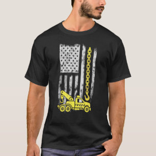 Herren Distressed Gelbe Haken Kette Flagge Amerika T-Shirt