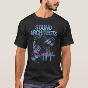 Herren Dj Sound Architects Neon Kopfhörer T-Shirt