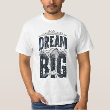 Herren Dream Big Berg Nacht Himmel Motivations T-S