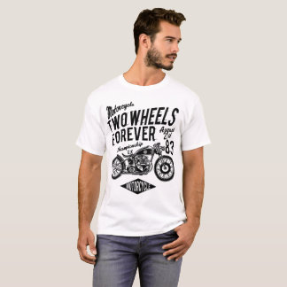 Herren einfaches Hemd - zwei Räder für immer Motor T-Shirt