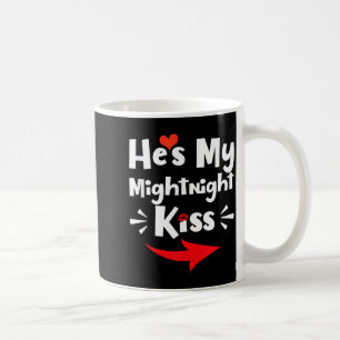 Herren Er ist mein Mitternachtskuss Frohes Neues J Kaffeetasse