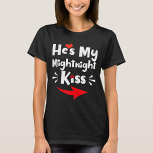 Herren Er Ist Mein Mitternachtskuss Frohes Neues J T-Shirt