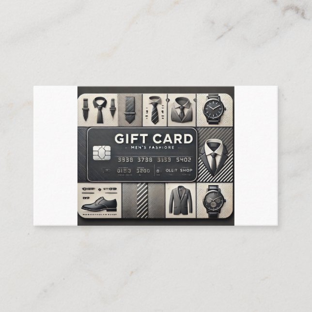 Herren Fashion Store Geschenkkarte - Das perfekte  Visitenkarte (Vorderseite)