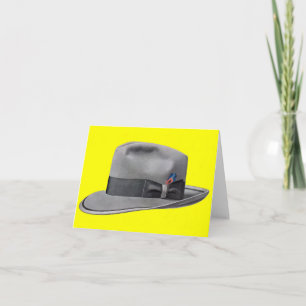 Herren Fedora aus den 1950er Jahren druckt Karte