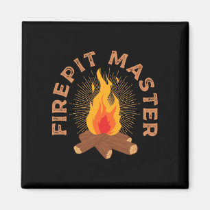 Herren Feuerstelle Meister Camping Lagerfeuer Camp Magnet