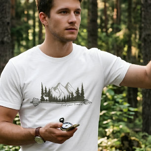 Herren Find Your Freedom Wilderness Arrow Hirsch T-Shirt