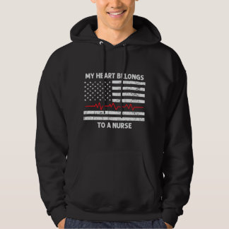 Herren-Flagge Herzschlag Mein Herz gehört einem Kr Hoodie