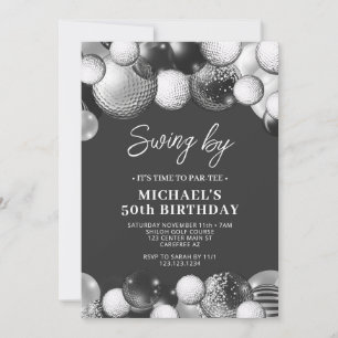 Herren Golf Partee Swing by Birthday Einladung