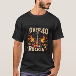 Herren-Grafik-T-Shirt „Über 40 und immer noch Rock T-Shirt