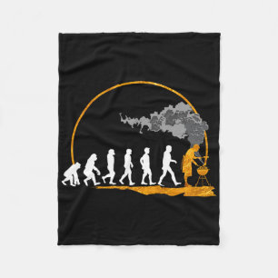 Herren Grilling-Geschenk Druck Evolution Des Grill Fleecedecke