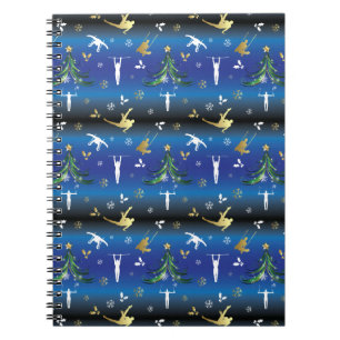 Herren Gymnastik Weihnachtsbaum Schneeflocke Notizblock