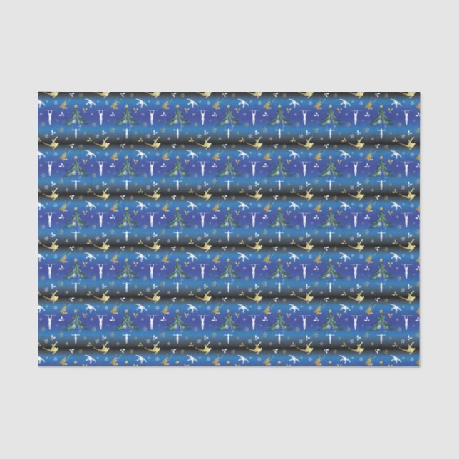 Herren Gymnastik Weihnachtsbaum Schneeflocke Seidenpapier (Vorderseite)